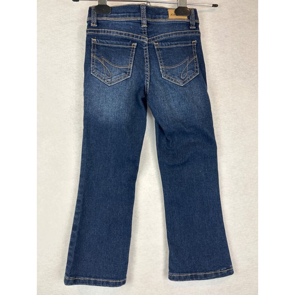 Girls Jordache Bootcut Stretch Denim Jeans Girls Size 5 Dark Wash - Picture 3 of 9
